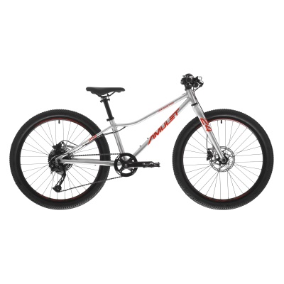 AMULET - dětské kolo 24&quot; Youngster SH alu brushed stříbrná/červená 2025