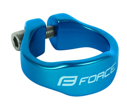 FORCE - objímka sedlovky na imbus 34,9mm Al, modrá