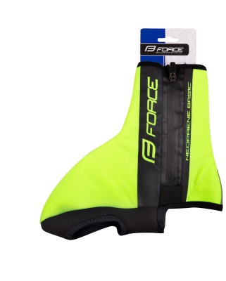 FORCE - návleky na tretry Neoprene Basic ROAD, fluo-zelená (2)