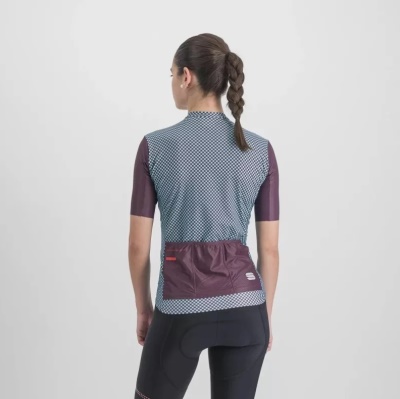 SPORTFUL - dámský dres Checkmate w jersey, huckleberry blue radiance (1)