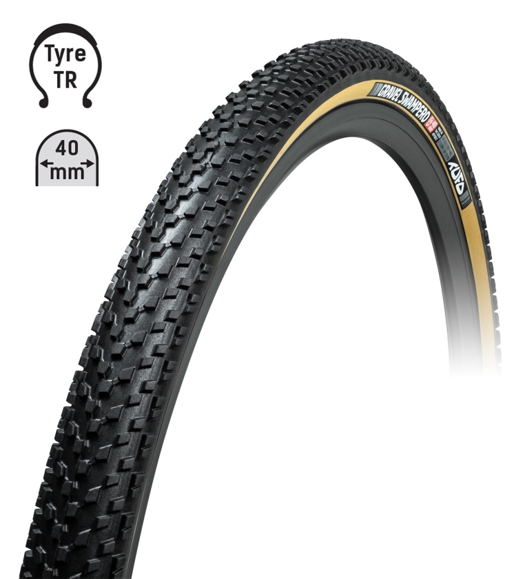 TUFO - plášť Gravel Swampero, 40Cx700 mm, bezdušový, černá / béžová, skládací