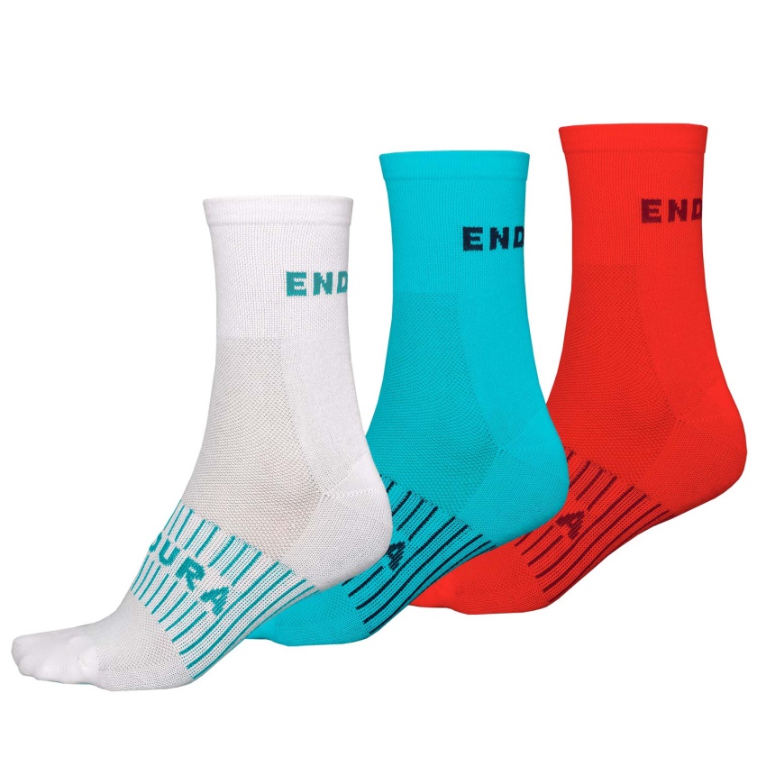 ENDURA -  ponožky CoolMax® Race 3 páry II modrá