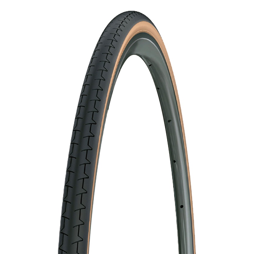 MICHELIN -  plášť Dynamic Classic 25x622 (700x25C) černý s hnědým bokem, drát