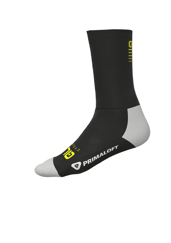 ALÉ - termo ponožky THERMO black-fluo yellow