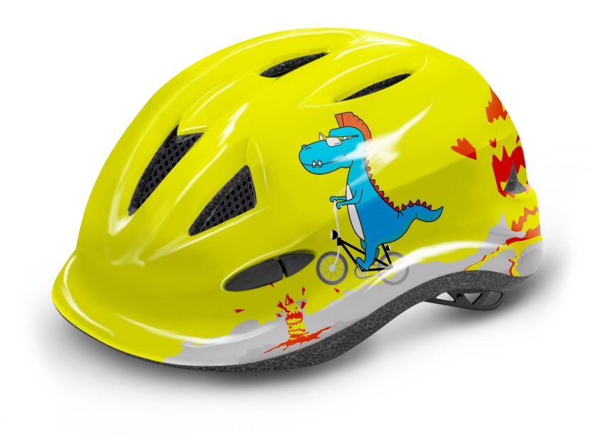 R2 - helma LUCKY neon žlutá/modrá/šedá XXS 46-50 cm