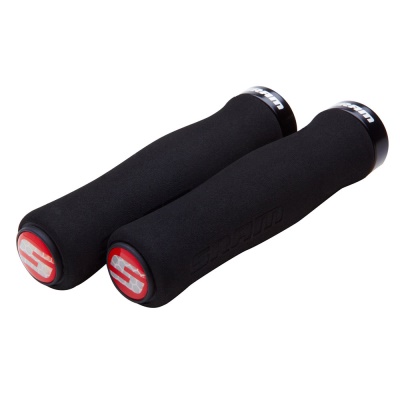 SRAM - gripy Locking pěnové ergonomické 129mm černé s černou objímkou a koncovkou SRAM - gripy Locking pěnové ergonomické 129mm černé s černou objímkou a koncovkou