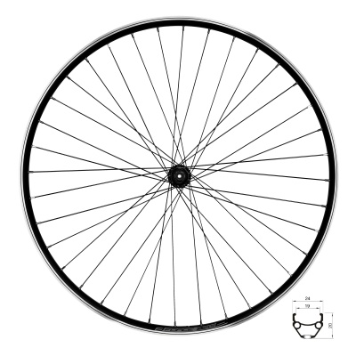 FORCE - přední kolo Classic 622x19 "V" HBTX500 36 děr