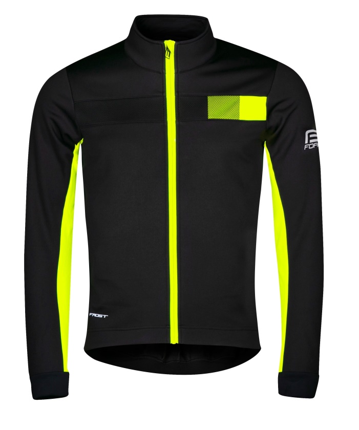 FORCE - bunda FROST softshell, černo-fluo