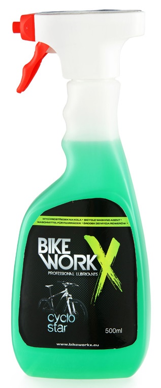 BIKEWORKX - čistič Cyklo Star Carbon 0,5l, s rozprašovačem