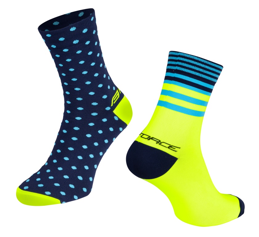 FORCE - Ponožky SPOT, modro-fluo