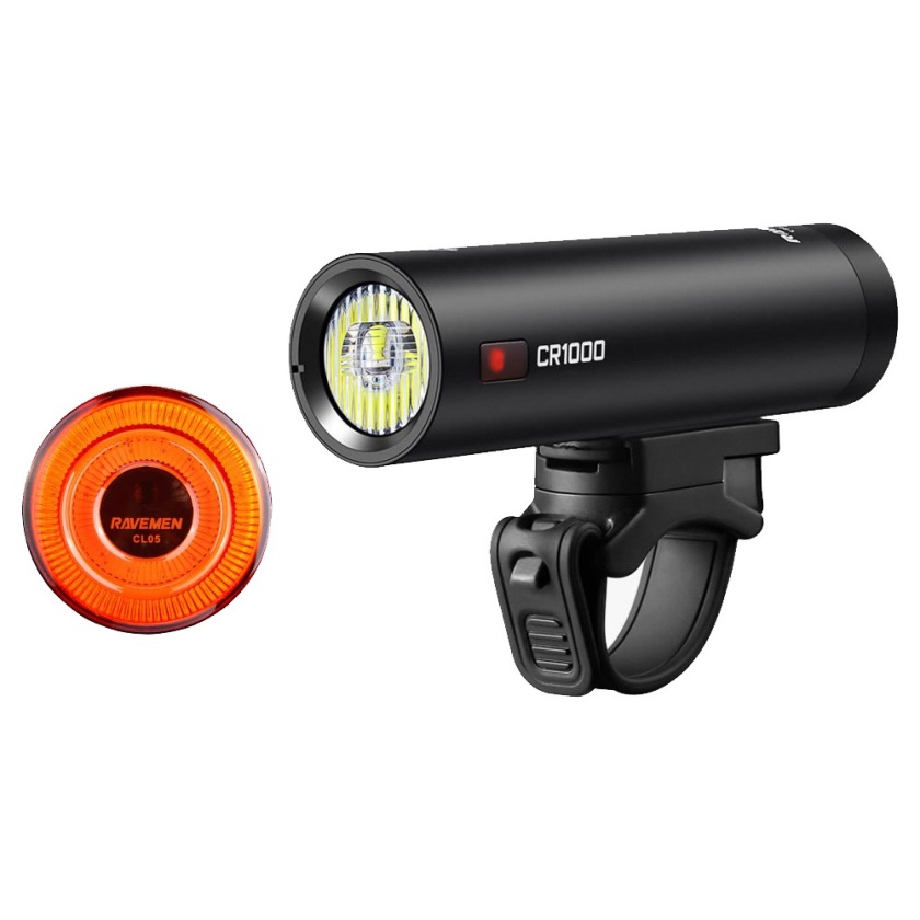 RAVEMEN - set světel přední CR1000 + zadní CL05